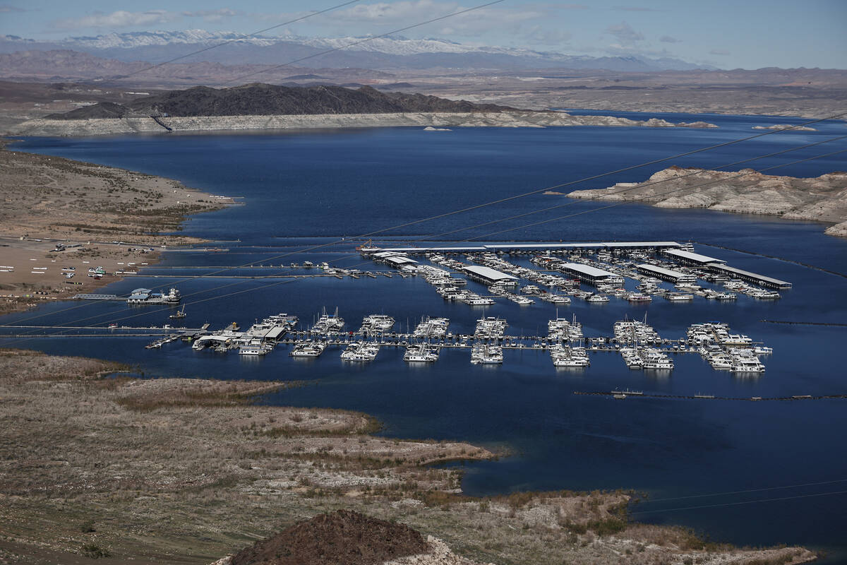 The view facing northwest toward Lake Mead from the Lakeview Scenic Overlook Friday, Feb. 20, 2 ...