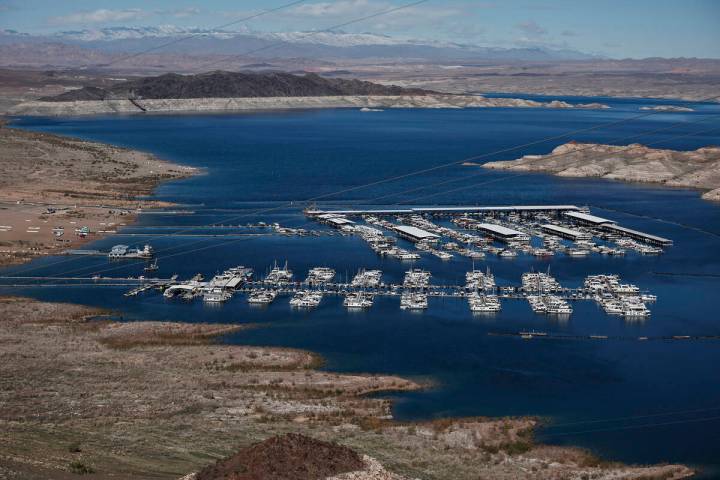 The view facing northwest toward Lake Mead from the Lakeview Scenic Overlook Friday, Feb. 20, 2 ...