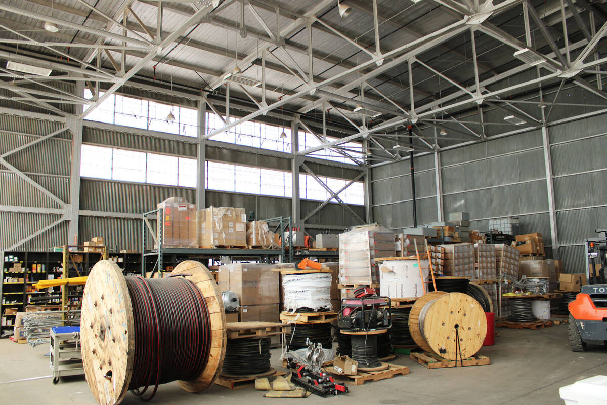 Ron Eland/Boulder City Review The interior of the hangar, seen here on Boulder City’s Hi ...