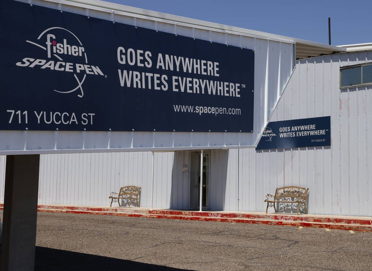 The Fisher Space Pen factory is seen on June 5, 2026, in Boulder City. (Bizuayehu Tesfaye/Las V ...