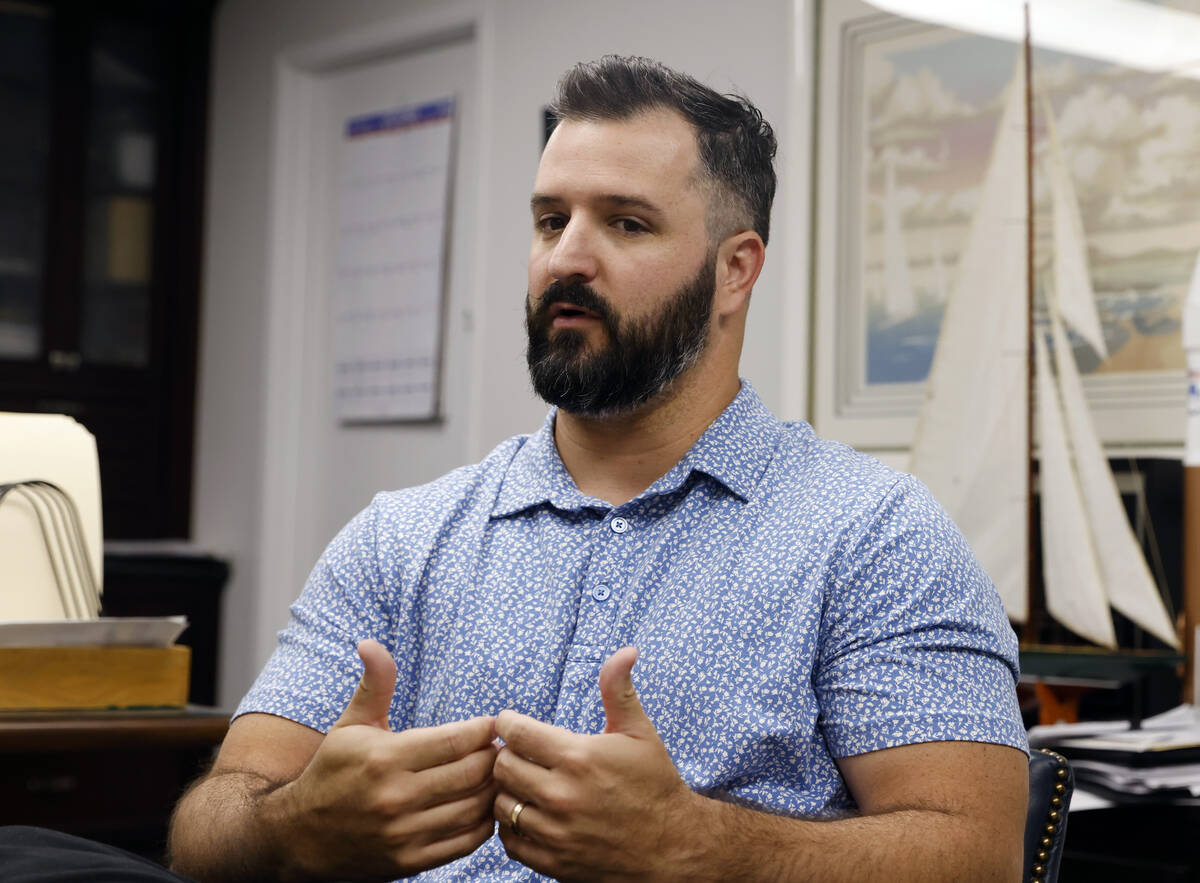 Eric Bond, head of sales and marketing at Fisher Space Pen, speaks during an interview with the ...
