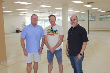 Ron Eland/Boulder City Review Ed Cave, Grant Turner and Bret Runion, inside the former Central ...