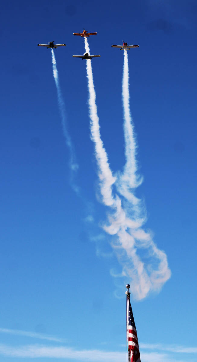 The Boulder City Veterans Flying Group gave spectators an extra treat with several flyovers to ...