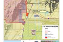This city map shows the now-formerly proposed location of the Townsite Solar 2 LLC data center ...