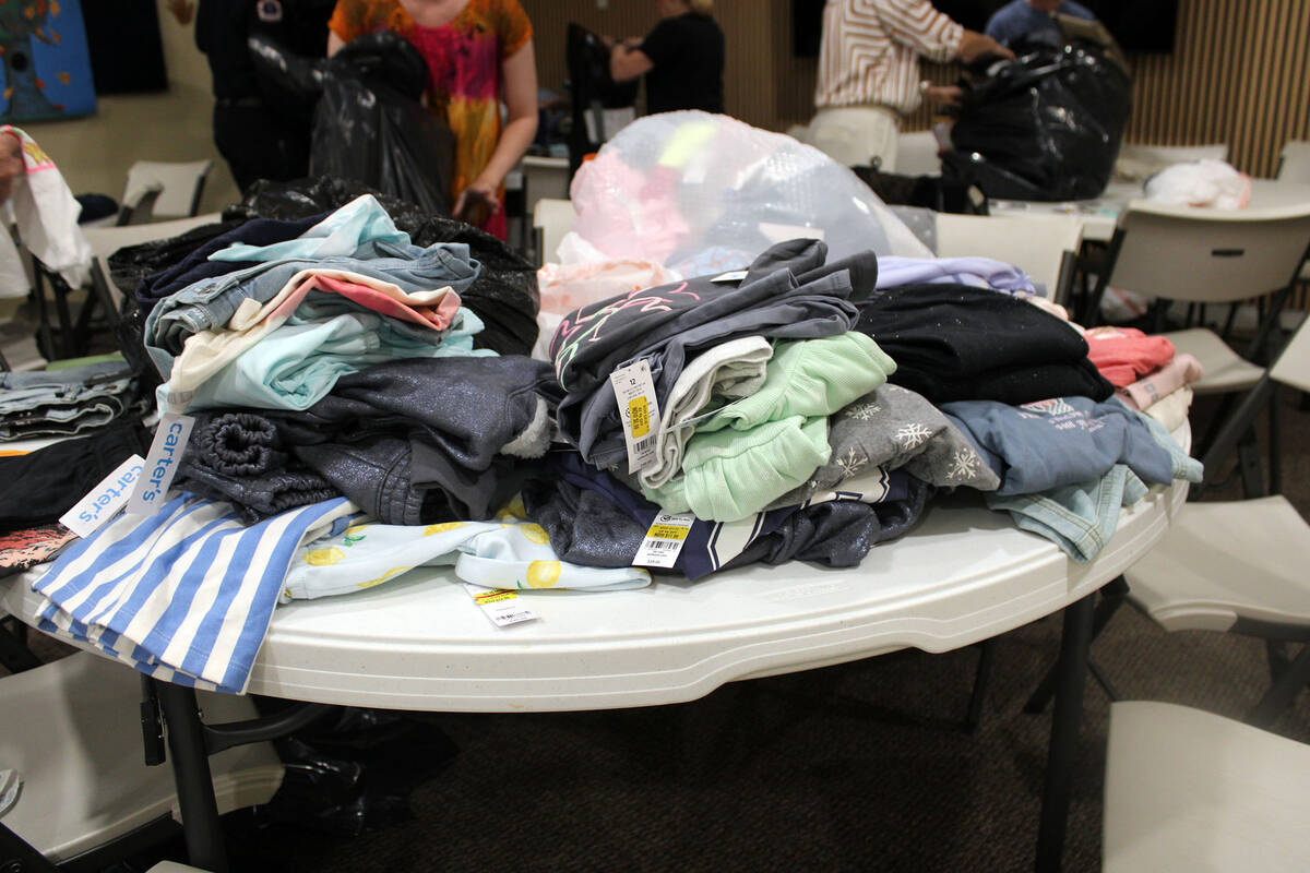 Ron Eland/Boulder City Review In all, 630 outfits (made up of a shirt and pants) were sorted la ...
