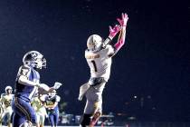 Photo courtesy Cade Braden Ghavyn Cartier locates the ball in the end zone against The Meadows ...