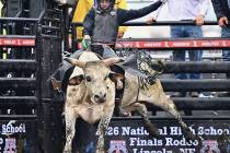 Photo courtesy Jennings Rodeo Photography Aiden Brown competing at the National High School Fi ...