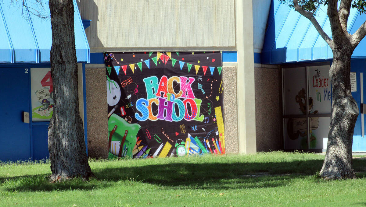 Ron Eland/Boulder City Review Andrew Mitchell Elementary School is ready to greet students Aug. ...