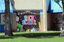 Ron Eland/Boulder City Review Andrew Mitchell Elementary School is ready to greet students Aug. ...