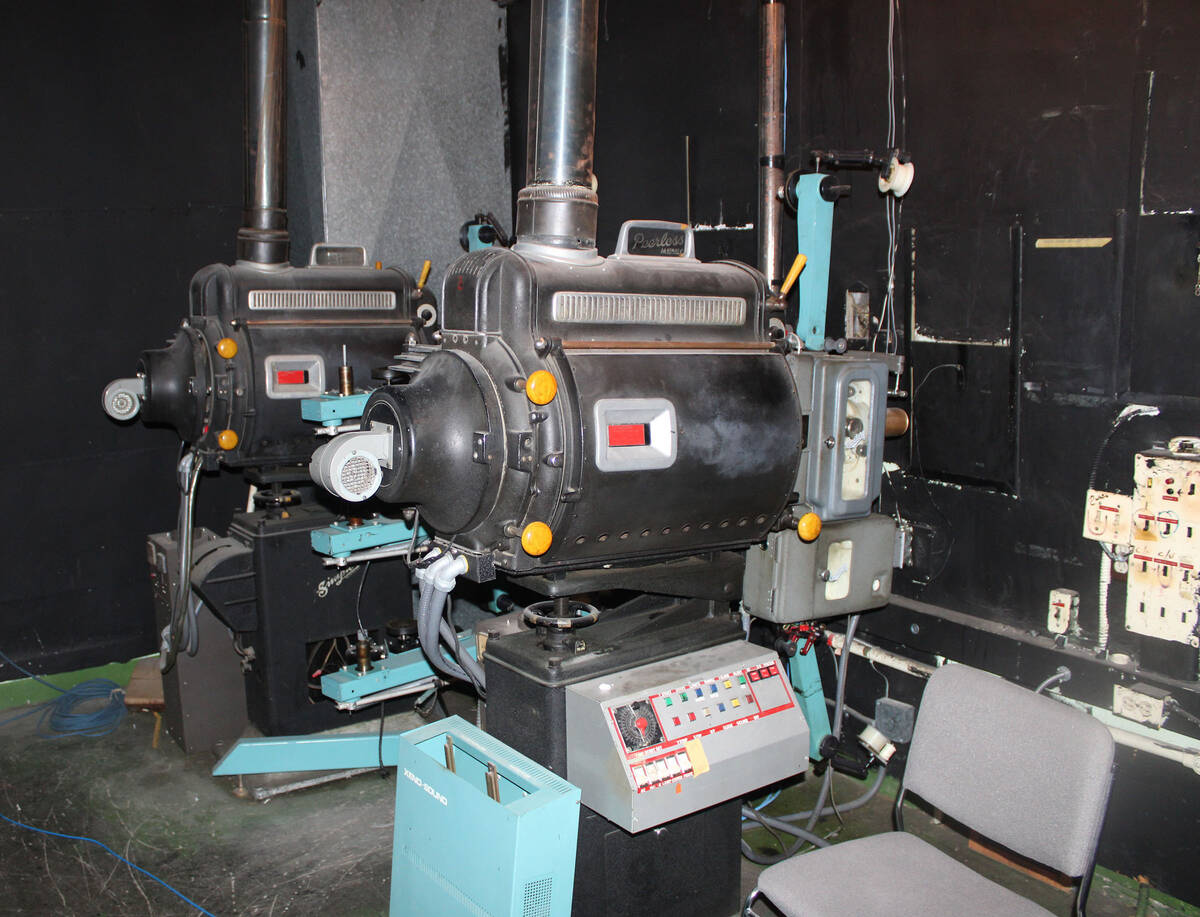 Ron Eland/Boulder City Review The movie projectors, which were used by the Boulder Theatre for ...