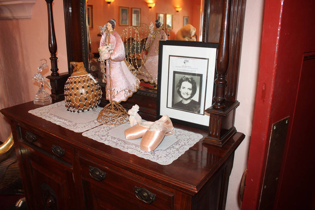 Ron Eland/Boulder City Review A dresser in the lobby of the Boulder Theatre honors the late Amy ...