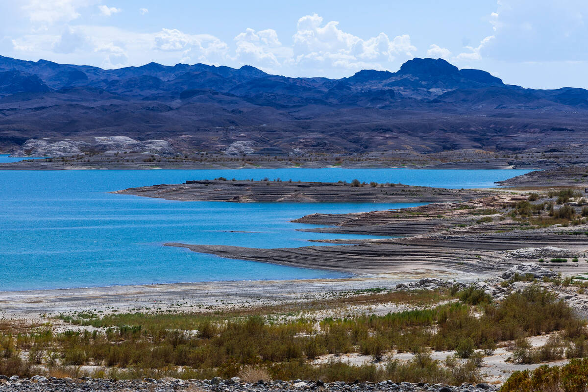 Lake Mead, visible from the road to Crawdad Cove in the Lake Mead National Recreation Area on T ...
