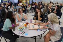 Ron Eland/Boulder City Review During the event, teachers were asked to fill out a variety of qu ...