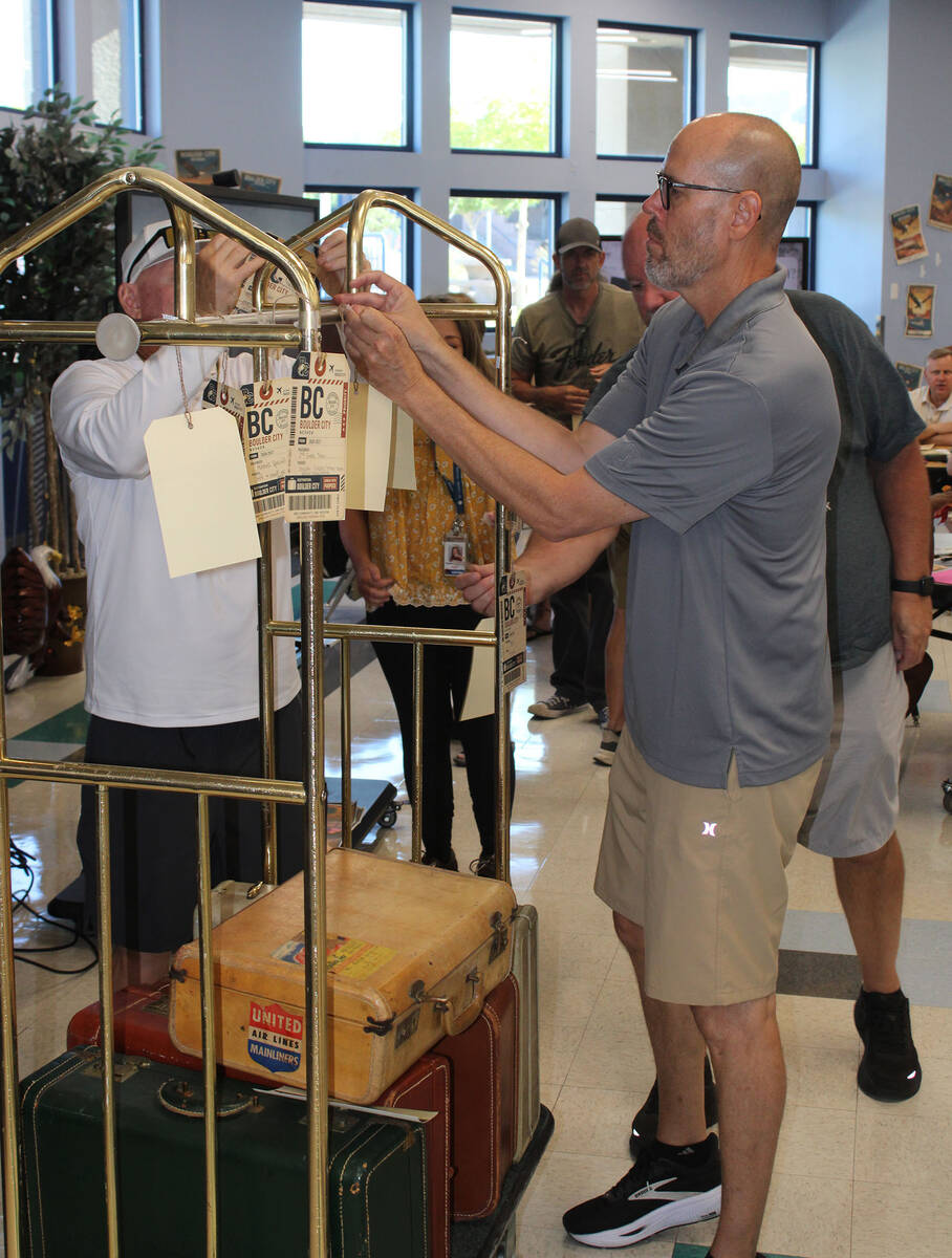 Ron Eland/Boulder City Review BCHS government teacher Eric Speaker and the rest were asked to f ...