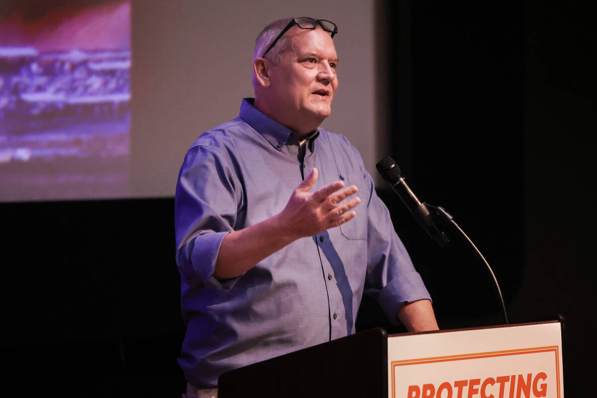 General Manager John Entsminger, Southern Nevada Water Authority, speaks during the fourth annu ...