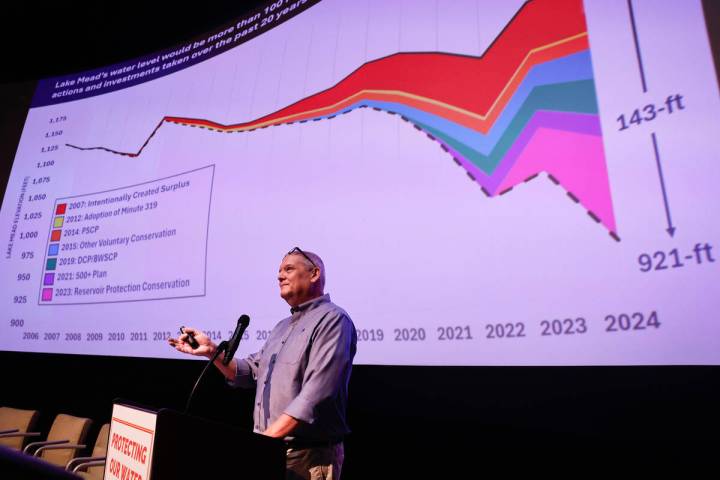 General Manager John Entsminger, Southern Nevada Water Authority, speaks during the fourth annu ...