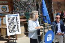 Ron Eland/Boulder City Review Congresswoman Dina Titus was one of several on hand Friday in fro ...
