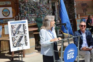 Ron Eland/Boulder City Review Congresswoman Dina Titus was one of several on hand Friday in fro ...