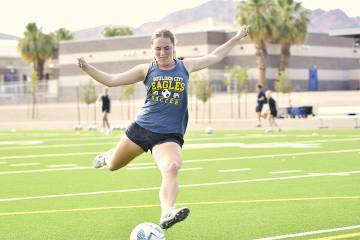 Robert Vendettoli/Boulder City Review Boulder City High School star Soccer player Hannah Stark ...