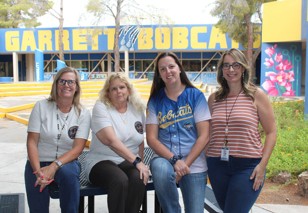 Barbara Bannister, Tania Carlson, Alexis Bryant and Amber Barkley from Garrett Junior High. Not ...
