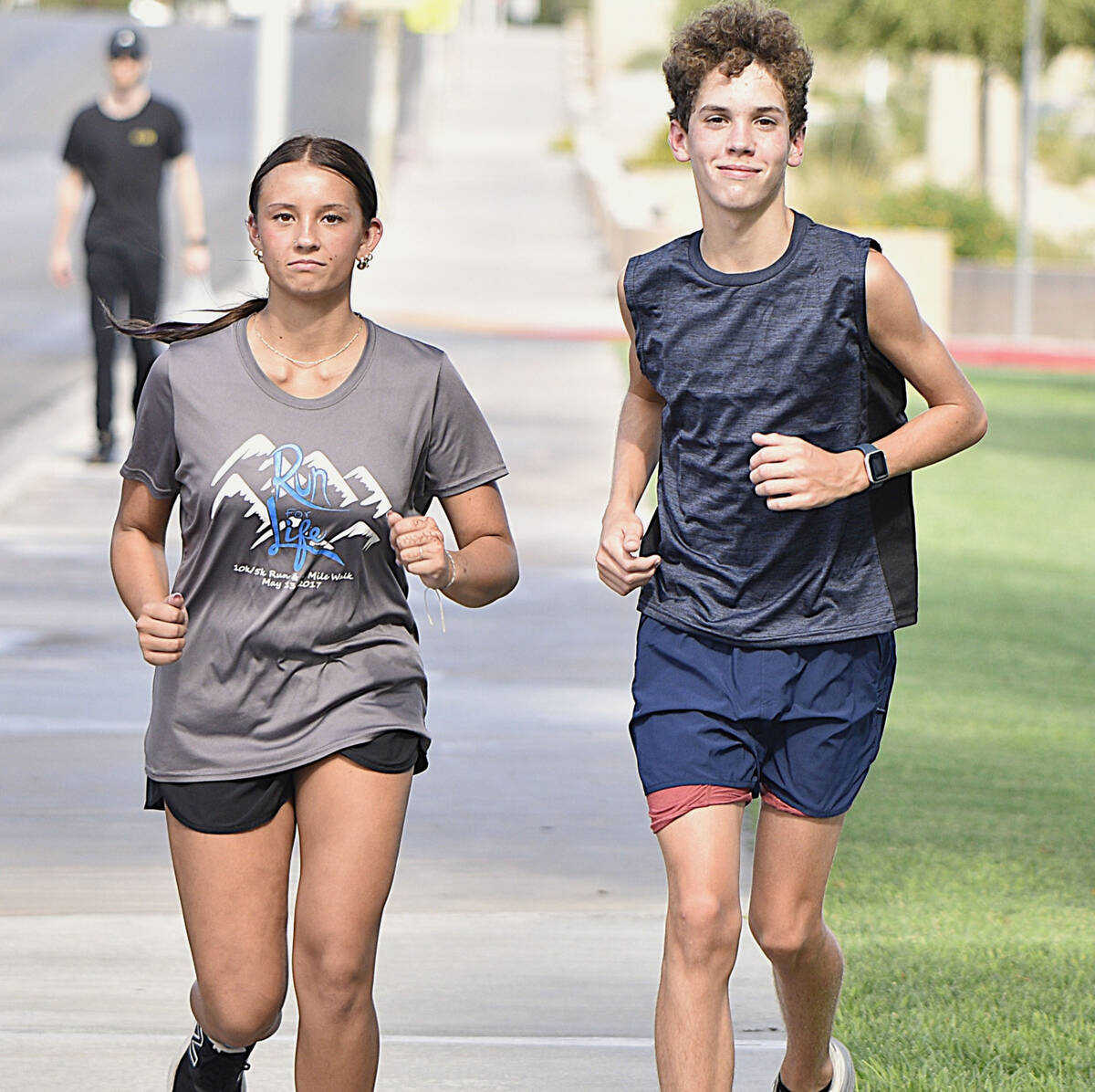 Robert Vendettoli/Boulder City Review Boulder City High School cross country runners Zoey Hayes ...