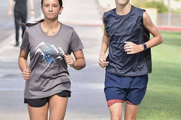 Robert Vendettoli/Boulder City Review Boulder City High School cross country runners Zoey Hayes ...
