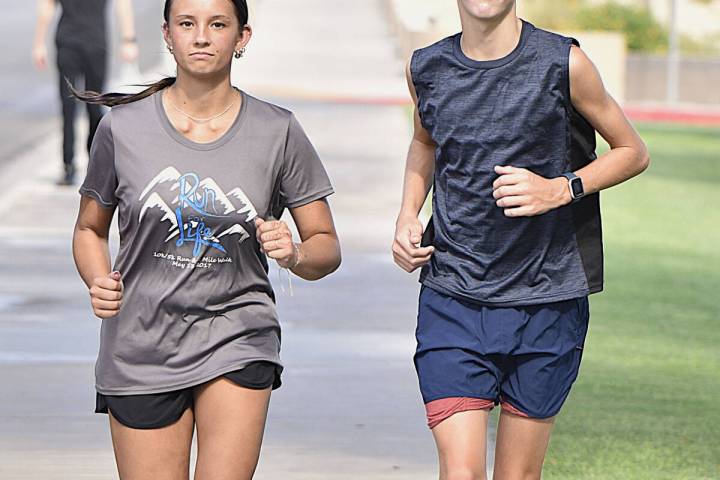 Robert Vendettoli/Boulder City Review Boulder City High School cross country runners Zoey Hayes ...