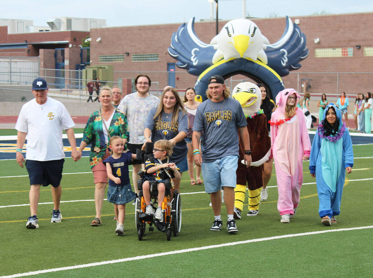 Ron Eland/Boulder City Review Prior to Friday’s home football game, the Armstrong family ente ...