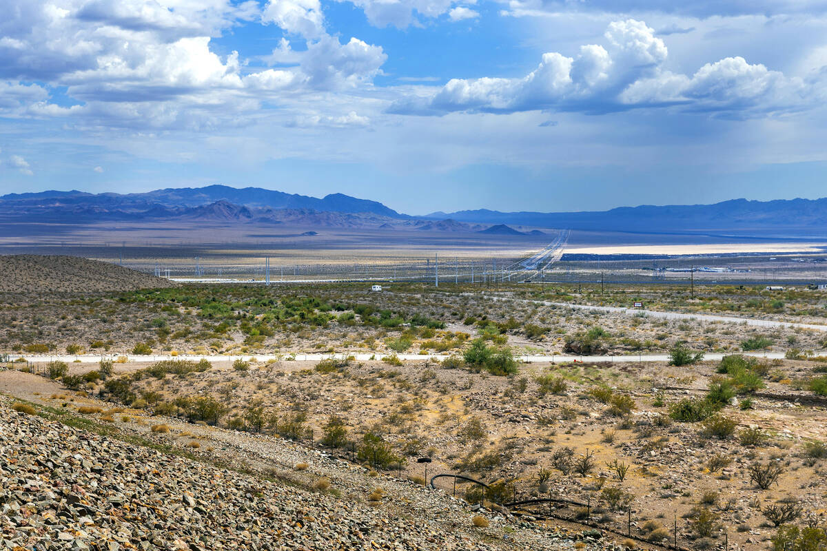 The approximate site of a data center approval by the BLM south of the I-11 and west of US 95 o ...