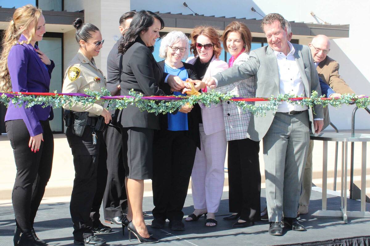 Ron Eland/Boulder City Review file Dr. Christina Vela, in all black, is seen here during the ri ...