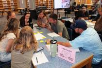 Ron Eland/Boulder City Review Attendees at last May's CCSD community meeting in Boulder City h ...