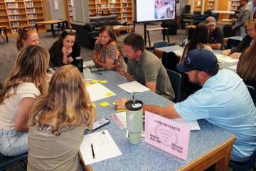 Ron Eland/Boulder City Review Attendees at last May's CCSD community meeting in Boulder City h ...