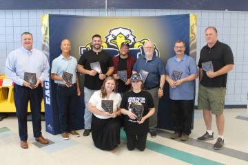 Ron Eland/Boulder City Review This year’s Golden Eagle Hall of Fame recipients are, from ...