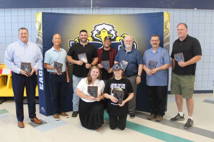 Ron Eland/Boulder City Review This year’s Golden Eagle Hall of Fame recipients are, from ...