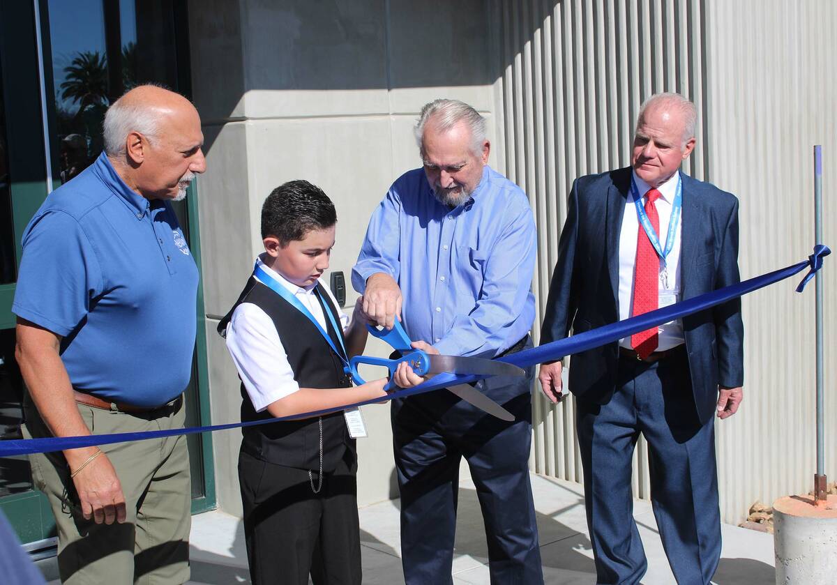 Ron Eland/Boulder City Review With Lt. Gov. Stavros Anthony (left) and Dan Thielen, administrat ...