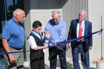 Ron Eland/Boulder City Review With Lt. Gov. Stavros Anthony (left) and Dan Thielen, administrat ...