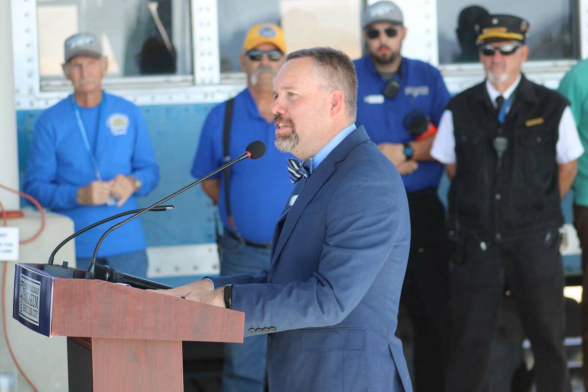 Ron Eland/Boulder City Review Christopher MacMahon, director of the Nevada State Railroad Museu ...