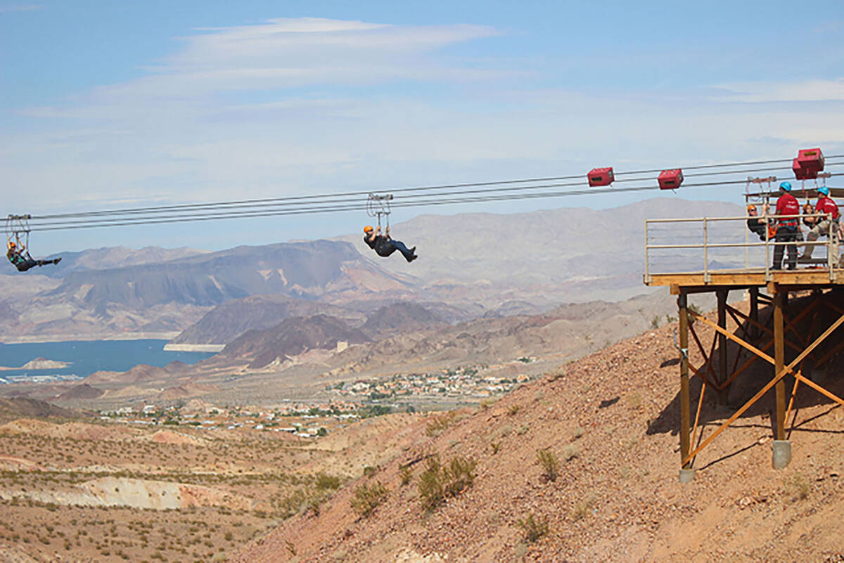 BCR File photo FlightLinez operated the ziplines in Bootleg Canyon before closing. The city is ...