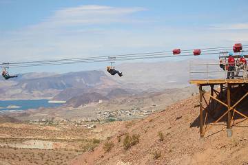 BCR File photo FlightLinez operated the ziplines in Bootleg Canyon before closing. The city is ...