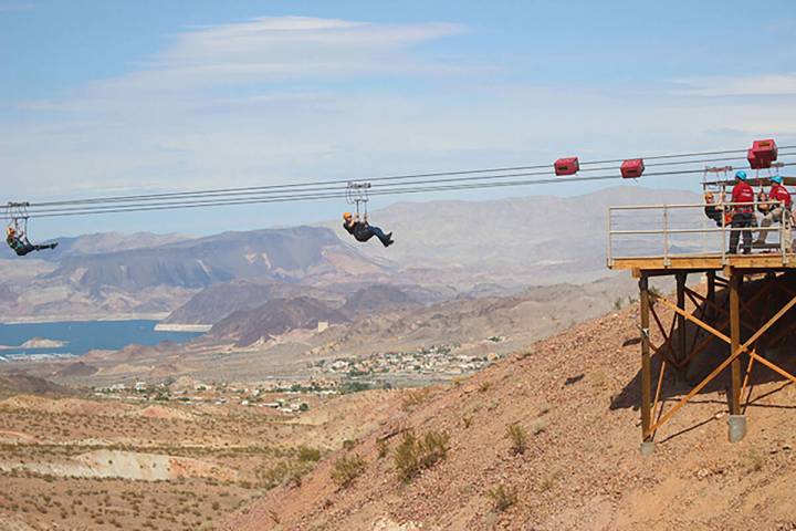 BCR File photo FlightLinez operated the ziplines in Bootleg Canyon before closing. The city is ...