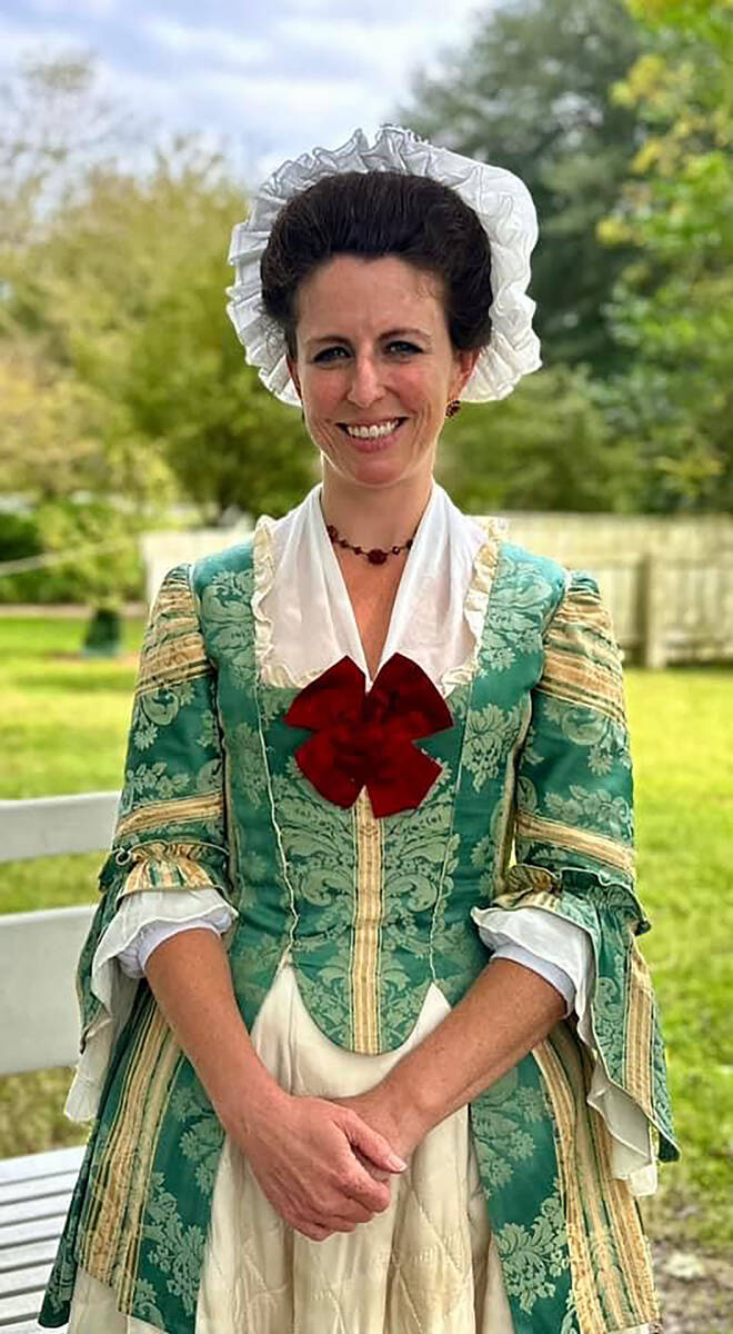 Katharine Pittman as Martha Washington.