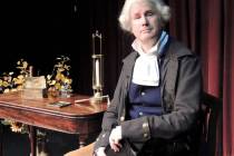 Dr. Hal Bidlack as Alexander Hamilton.