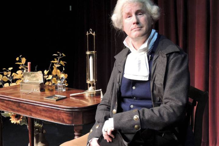 Dr. Hal Bidlack as Alexander Hamilton.