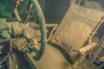The wreckage of a B-29 plane is seen at Lake Mead National Recreation Area. (Lake Mead National ...