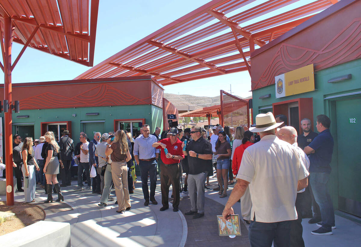 Ron Eland/Boulder City Review Attendees of the ribbon-cutting ceremony enter into the Adventure ...
