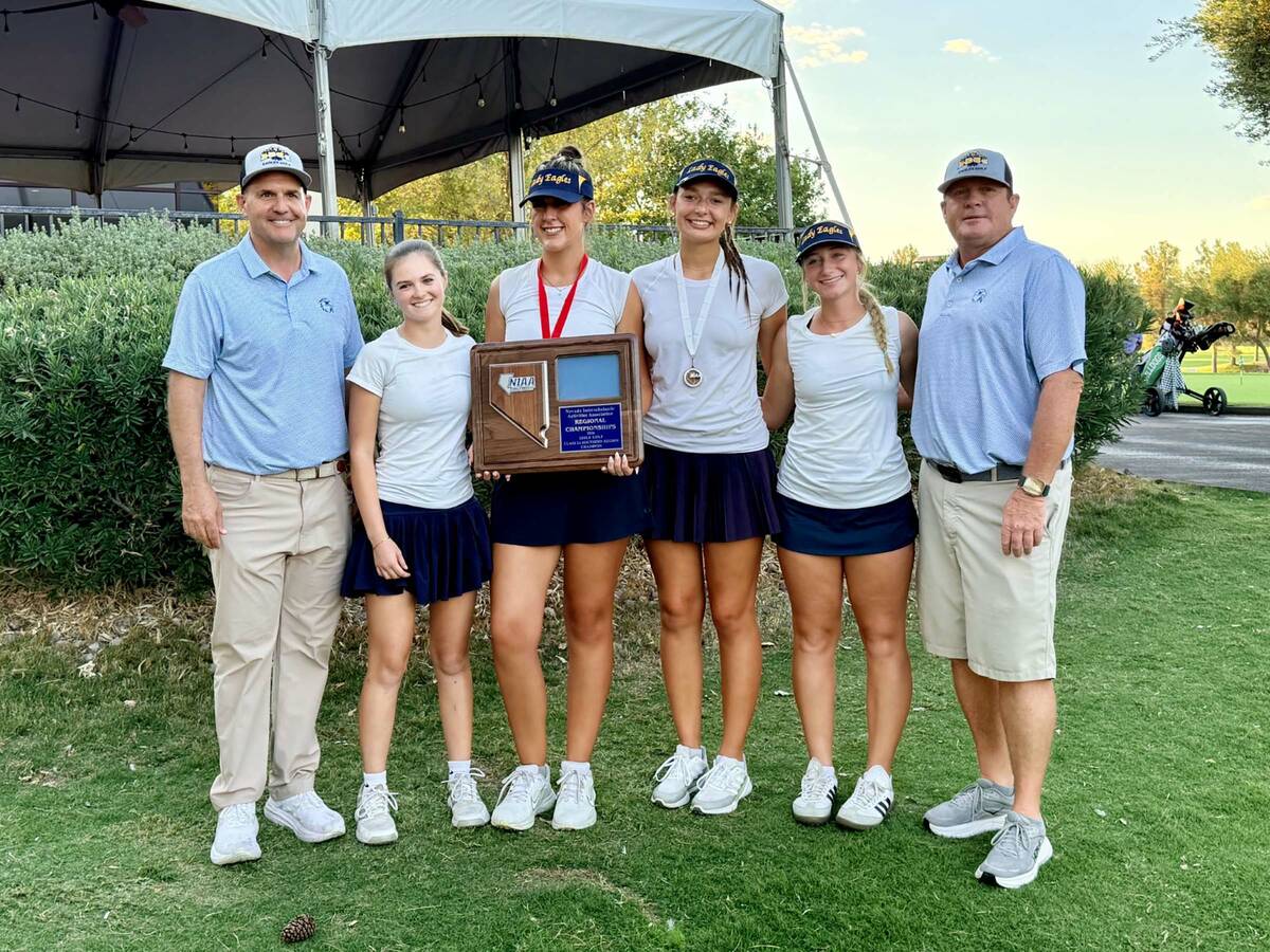 Photo copurtesy Bobby Reese Boulder City High School girls golf captured the 3A Southern Regio ...