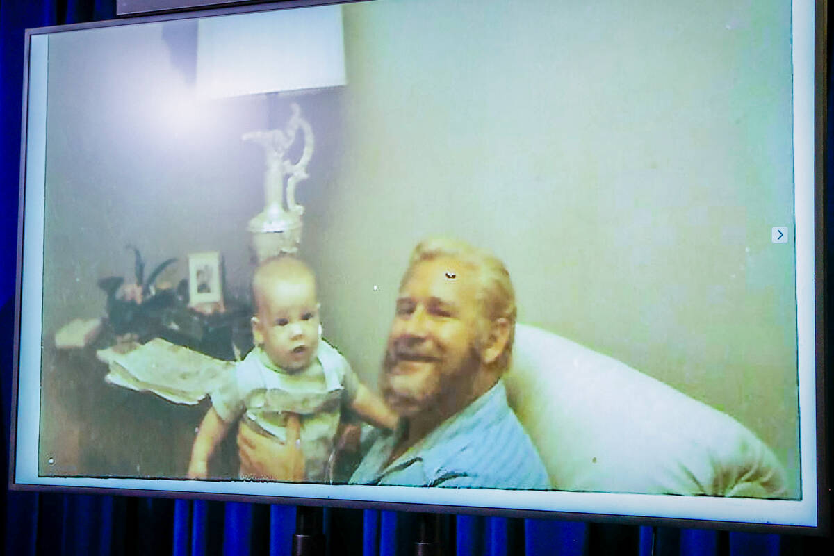 A photo of Edward “Buddy” Lelburian Jackson, of Arkansas, is displayed during a press confe ...
