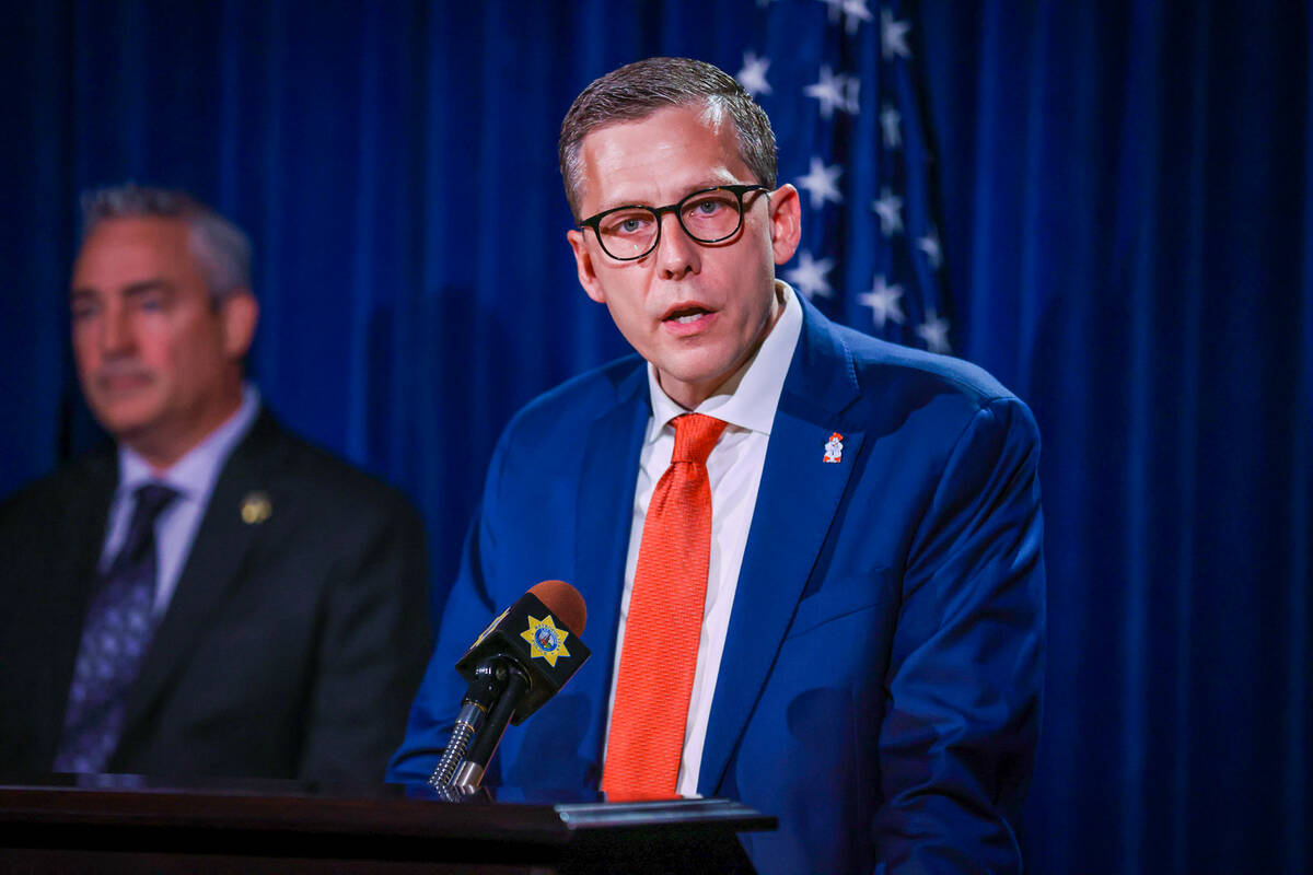 Dr. Jason Beaman of Oklahoma State University speaks at press conference at Metropolitan Police ...