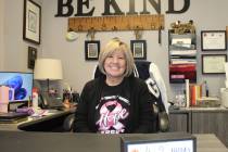 Ron Eland/Boulder City Review Principal Melanie Teemant in her office at Garrett Junior High. S ...