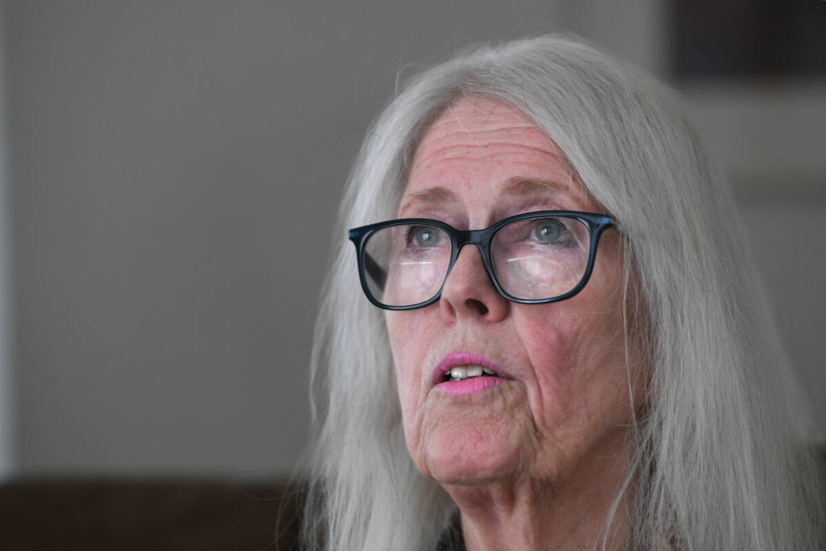 Sundae Schor talks Monday, Oct. 19, 2026, in Bullhead City, Arizona, about her experience growi ...